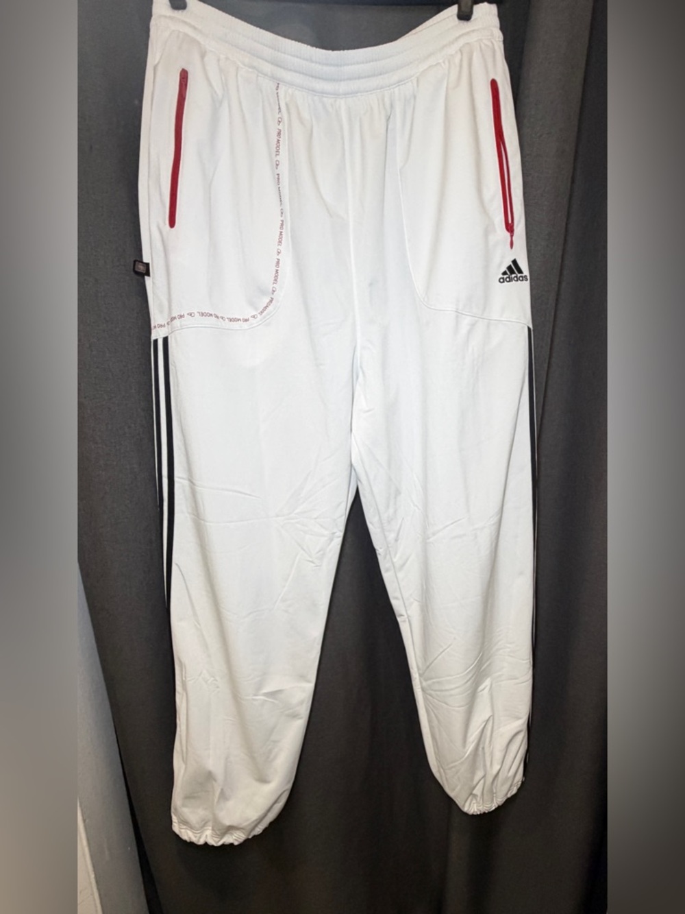 ADIDAS - team signature white track pants
